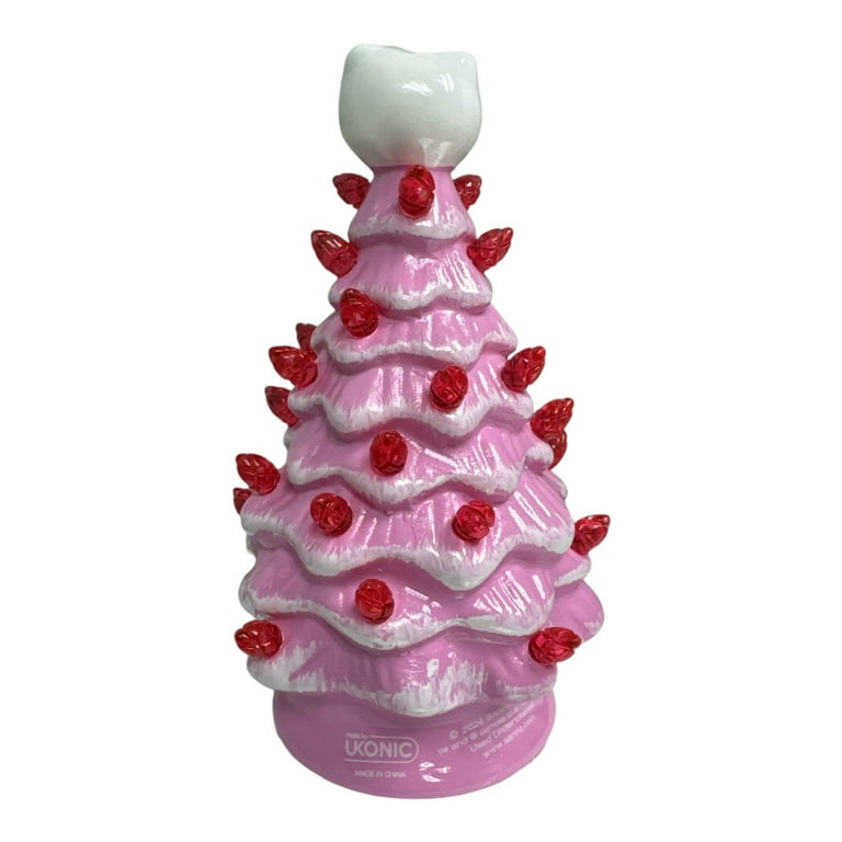 Hello Kitty Mini Ceramic Christmas Tree with Pink Lights – 6