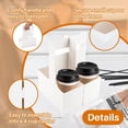 thumbnail image 2 of Greenpod 2 Cup Drink Carrier with Handle - 24Pcs Disposable Paper Cardboard Coffee Cup Holder Portable Drink Caddy Cup Carriers to go Cup Holder Food Delivery Accessories for Hot/Cold Drinks (White), 2 of 8