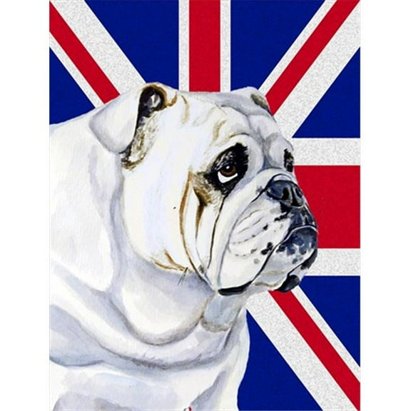 English Bulldog With English Union Jack British Flag Flag Garden Size