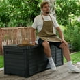 thumbnail image 4 of Dextrus Classic Outdoor Lockable 120 Gallon Resin Deck Box, Black, 4 of 6