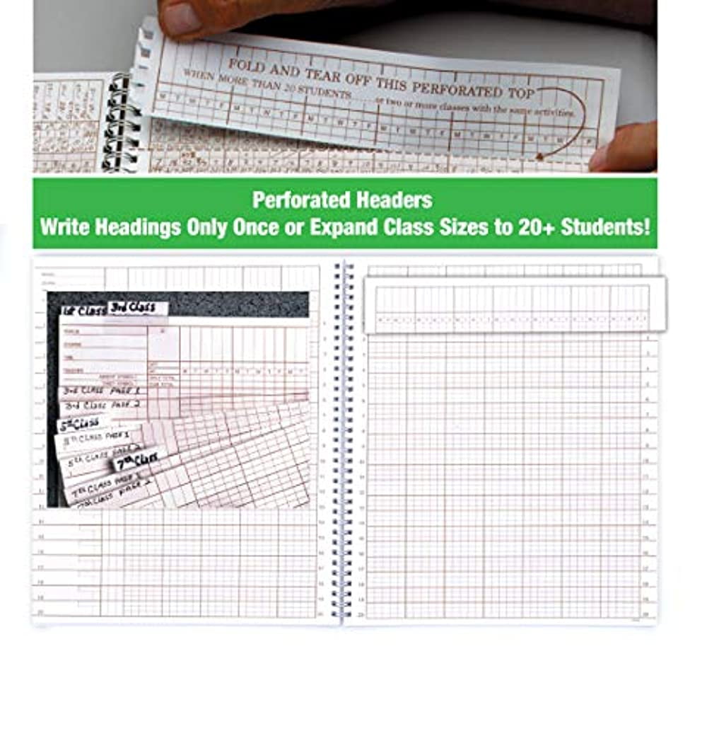 Whaley Gradebook 10.375 x 12 inches 3 Line Grade And Attendance