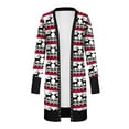 thumbnail image 2 of FOCUSNORM Femmes Juniors Cardigan de Noël à Manches Longues Vêtements de Fête Dessin Animé, 2 of 4