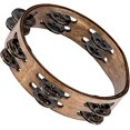 thumbnail image 1 of Meinl Percussion CTA2WB Compact 8-Inch Wood Tambourine with Double Row Stainless Steel Jingles, Walnut Brown, 1 of 2