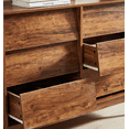 thumbnail image 5 of 6 Drawer Double Dresser Features Vintage-style and Bevel Design, 5 of 6