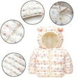 thumbnail image 4 of Esaierr Kids Toddler Winter Puffer Down Coats Print Puffer Jacket Ears Hoods Baby Winter Warm Outerwear for Boys Girls 1-7T, 4 of 7