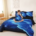 thumbnail image 4 of Erosebridal Beach Themed 7-Piece Twin Bedding Sets,Ocean Sea Printed Summer Holiday Nature Pattern Bedding Comforter Set For Adults,Reversible Black, 4 of 7