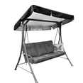 thumbnail image 2 of Columpio para silla, toldo, impermeable, tela Oxford, cubierta superior, columpio para exteriores, sombrilla, cubierta para lluvia, negro, 190x132x15cm Kearding HA005485-06, 2 of 6