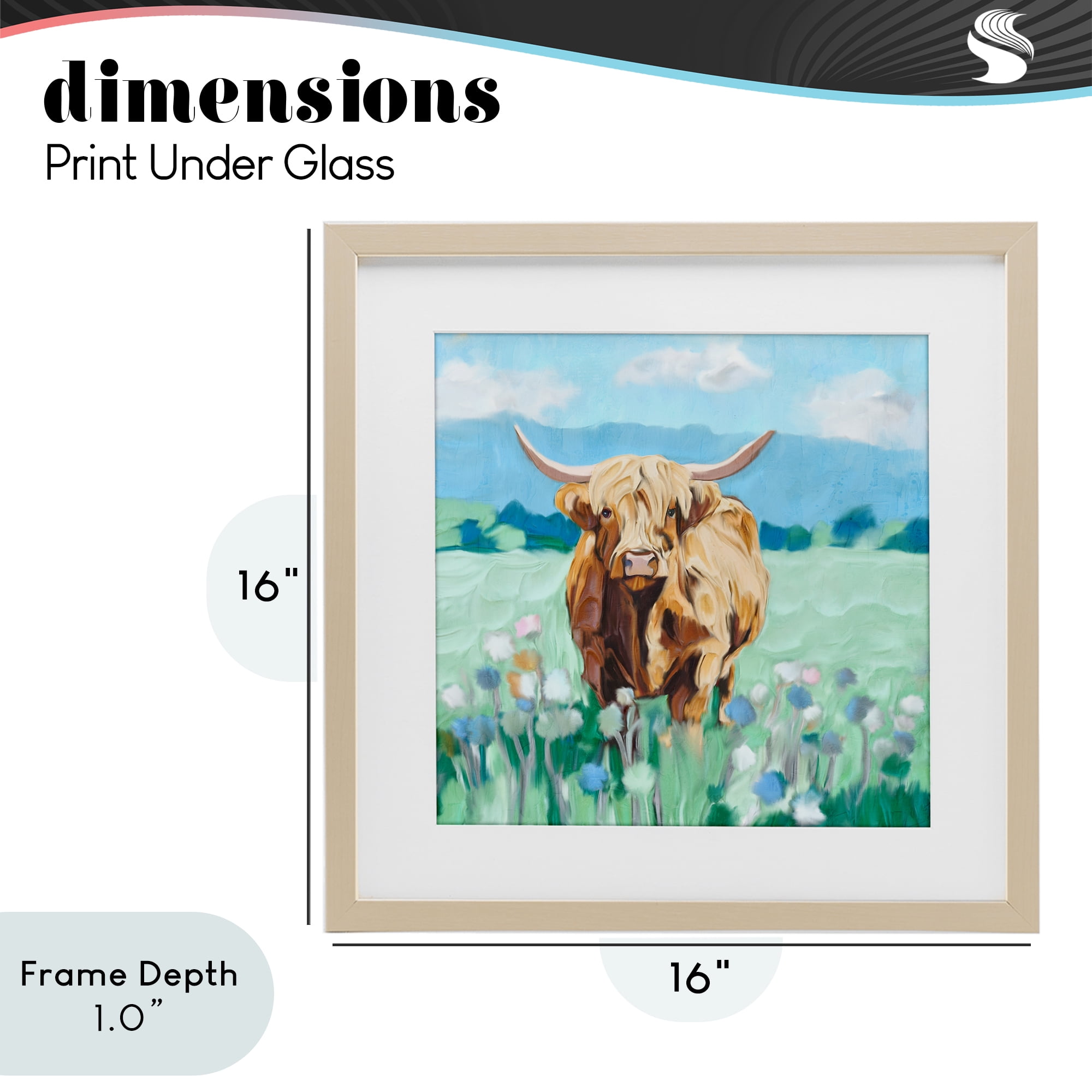 Stupell Industries Blue Sky Highland Birch Framed Print Under Glass, design by Kim Allen