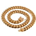 thumbnail image 4 of Luxury Miami Cuban Link Chain Necklace Stainless Steel Bling Iced Out Cubic Zircon Clasps For Men Women Hip Hop Rapper Jewelry, 4 of 6