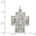 thumbnail image 5 of FJC Finejewelers Sterling Silver Antiqued Alpha Omega Cross Pendant Necklace - Chain Included, 5 of 5