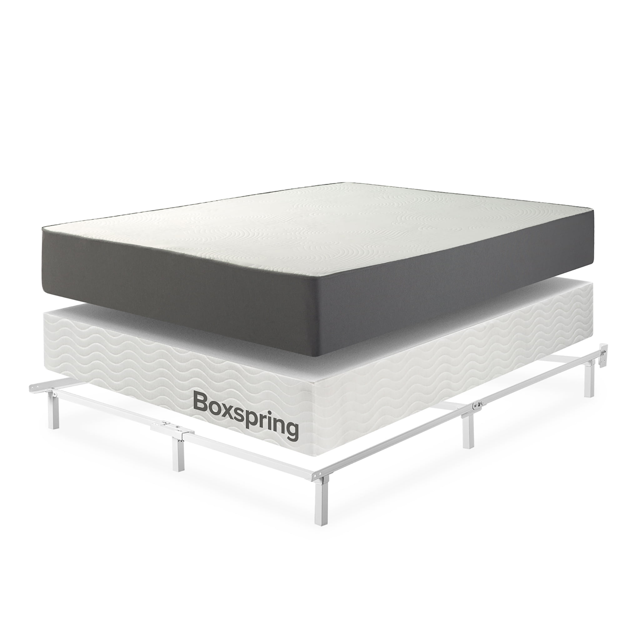 Zinus 7" Compack® Metal Bed Frame, White, Twin