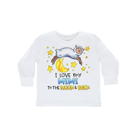 

Inktastic I Love my Mimi to the Moon and Back Cute Sheep Gift Toddler Boy or Toddler Girl Long Sleeve T-Shirt