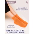 thumbnail image 5 of HUGH UGOLI Women Diabetic Ankle Socks, Super Soft & Thin Bamboo Socks, Wide & Loose, Non-Binding Top & Seamless Toe, 4 Pairs, Pumpkin Orange, Shoe Size: 10-12, 5 of 6
