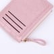 thumbnail image 2 of Cartera Sencilla para Mujer Llavero Cuero Tarjetero Pequeño Monedero () Rosa, 2 of 9