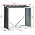 thumbnail image 3 of Hypeshops Log Storage Shed with Log Holder and Firewood Rack, Steel, 3 of 7