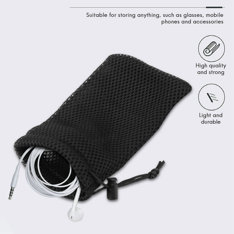 Yundxi Nylon Mesh Storage Bag Gear Accessory Pouch 12 x 7 for