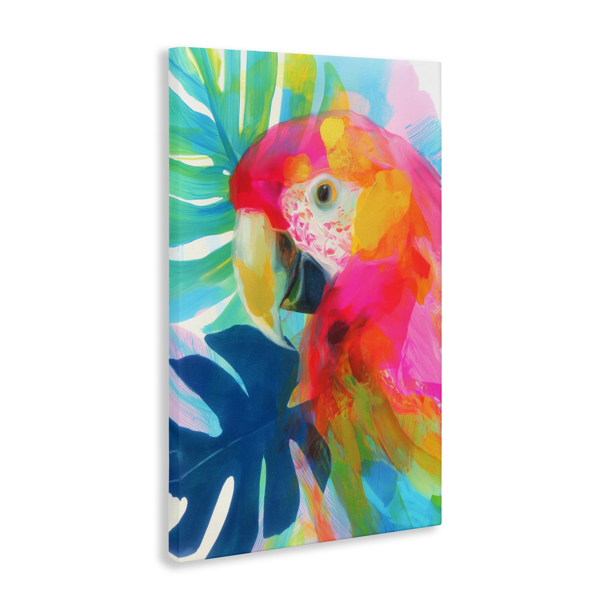 Stupell Industries Scarlet Macaw in Paradise Canvas Wall Art, design by Chromatic Storm Studio