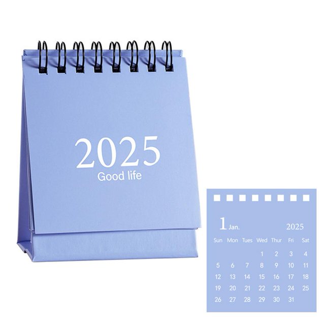 wnpxqnt 2025 Mini Calendrier de Bureau Calendrier de Bureau Calendrier de Reliure Décor [ X8B0
