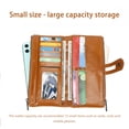 thumbnail image 4 of pitrice Long Wallet Hasp Zipper Coin Purse Cellphone Bag Holder Card Pocket Multi-functional Vintage PU Leather Wallets Green, 4 of 9