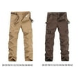 thumbnail image 3 of Qarigey Pantalón cargo Transpirable y cómodo Aplicación amplia Hecho con pantalones cargo para hombre de algodón Prendas para la parte inferior del cuerpo café 31, 3 of 6