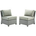 thumbnail image 1 of Crosley Bradenton Wicker Patio Armless Chair in Gray (Set of 2), 1 of 8
