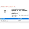 thumbnail image 2 of Crankshaft Position Sensor Bolt - Compatible with 2007 - 2010 BMW X5 2008 2009, 2 of 2
