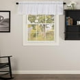 thumbnail image 1 of VHC Brands Farmhouse 16"x90" Valance White Rod Pocket Kitchen Window Curtains, 1 of 4