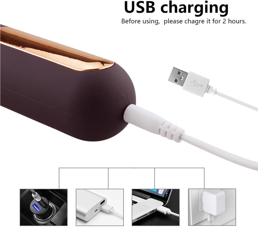 Back Massager,  Handheld Electric Massager Rechargeable Cordless Massager,Personal Massager for Women，Full Body Deep Tissue Massager for Muscles, Neck, Shoulder, Back, Leg, Foot (Purple)