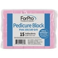 thumbnail image 5 of ForPro Pink Pedicure Block, 100/180 Grit, Three-Sided Pedicure Nail Buffer, 3.75” L x 1” W x 1” H, 15-Count, 5 of 6