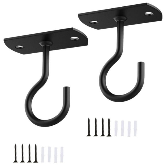 2 Sets Plant Stands Wall Hanging Holder Mount Hanger Flower Bracket Outdoor Hooks for Planter Flowerpot Ceiling Iron