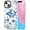 Blue Whale Jellyfish Coral Fish Kawaii Design Artsy Cartoon Gift Ocean Sorority Aesthetic Unique, variant on ChiCsFleur for iPhone 16 Case, TPU Phone case with Camera Protection for Women Girls Teens - Blue Whale Shark Stingray Coral Starfish Crab Beautiful Mess Ocean Collage Sorority Aesthetic Unique