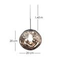 thumbnail image 2 of Lámpara Colgante Acrílica Moderna 20cm Diseño Contemporáneo (Meli) Ilios Innova | Lámpara Colgante Moderna 20cm Diseño Contemporáneo | lampara para sala de estar, 2 of 9