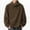 1-Brown, variant on Cowl Neck Hoodies for Men Pullover Long Sleeve Sweatshirts Lightweight Plain Hooded Tops,White,XXXL