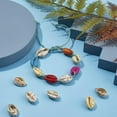 thumbnail image 4 of About 60PCS 6 Color Undrilled Cowrie Shell Beads Dyed and Drawbench Shells Charms Beads, 4 of 6
