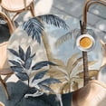 thumbnail image 3 of Watercolor Palm Trees Round Fitted Table Cover Vintage Tree Scenery Waterproof Table Cloth with Elastic Edge Wipeable Tablecloth for Picnic Camping Party Fits 55"-60" Diameter, 3 of 8