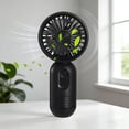 thumbnail image 5 of Lunxisen 3 Pcs Portable Handheld Personal Fan USB Rechargeable Battery Operated Three Speed Cooling for Travel Outdoor, 5 of 8