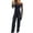 Black, variant on ZEFORTEX Womens Dressy Jumpsuits Casual One Piece Outfits Off Shoulder Lace Trim Overalls Straight Leg Pants