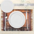thumbnail image 3 of Ambesonne Antique Place Mats Set of 4, Pine Wood Windows, Standard Size, Caramel Brown, 3 of 6