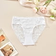 thumbnail image 2 of Arnsht Cheeky Underwear for Women Large Size High Waist Lace No Show Bikini Soft Breathable Thin Thong Seamless Panties White XXXL, 2 of 9