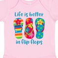 thumbnail image 4 of Inktastic Life is Better Flip Flops Girls Baby Bodysuit, 4 of 5
