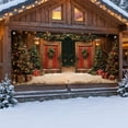 thumbnail image 6 of Christmas Garage Door Cover, Large Christmas Banner Backdrop Decorations Hanging Door Photography Decor for Indoor Outdoor House Patio Lawn Party Background,Reindeer Santa Claus,13x6FT D, 6 of 6