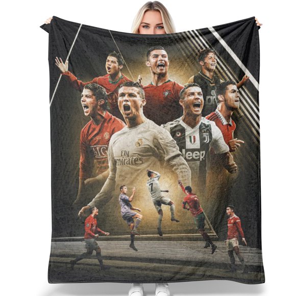 Cristiano Ronaldo Blanket Super Soft Flannel Lightweight Plush Cozy Throws Blankets 40IN*60IN