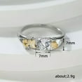 thumbnail image 2 of K-KED 925 Silver Filled Women Mother's Day Party Rings Cubic Zirconia Size 6-10-9, 2 of 6