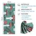 thumbnail image 2 of Red Mushroom Leaf Green Pattern Hot Yoga Mat Towel Non Slip for Hot Yoga - Quick-Drying Yoga Mat Cover with 4 Corner Pockets with Travel Bag - Hot Yoga Towel Non Slip 70"x26", 2 of 6