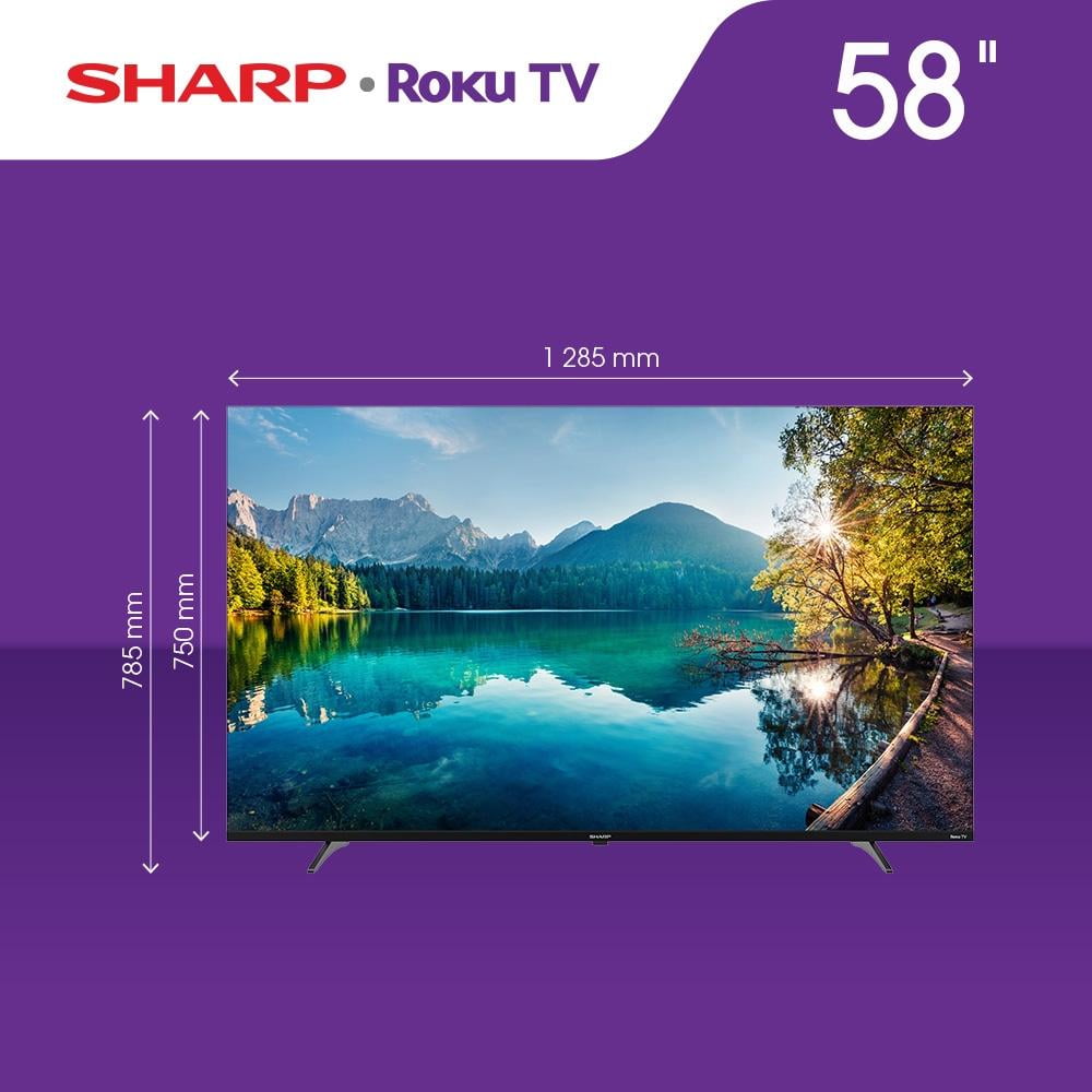 TV Sharp 58 Pulgadas Roku 4K Ultra HD Smart TV LED 4T-C58EL8UR 