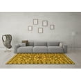 thumbnail image 3 of Ahgly Company Machine Washable Indoor Square Persian Yellow Traditional Area Rugs, 8' Square, 3 of 4
