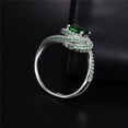 thumbnail image 4 of HeartsAndYou 2.5ct Natural Green Emerald Engagement Ring 14k SOLID White Gold Swirl Twist, 4 of 9