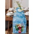 thumbnail image 4 of Ldtrchee Christmas Table Runner 72 Inches, Cute Cat White Winter Snowflake Gradient Blue Bed Runner Dresser Scarves Tabletop for Indoor Outdoor Parties/Ceremony/Banquet, 13" x 72", 4 of 8
