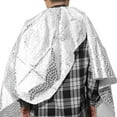 thumbnail image 6 of Unique Bargains 1 Pc Fashion Feather Pattern Hair Cut Barber Cape 62.99"x57.09" White, 6 of 6