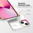 thumbnail image 3 of Vena vLove Marble Case Compatible with Apple iPhone 13 (6.1"-inch), Heart Shape Design (MagSafe Compatible) Dual Layer Slim Hybrid Clear Bumper Case Cover - White/Gold Accent, 3 of 8